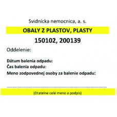 Etiketa - Obaly z plastov, plasty